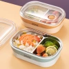 In-stock stainless steel insulated lunch boxes, primary school student compartments, food-grade children's compartments, lunch boxes for office workers details Picture